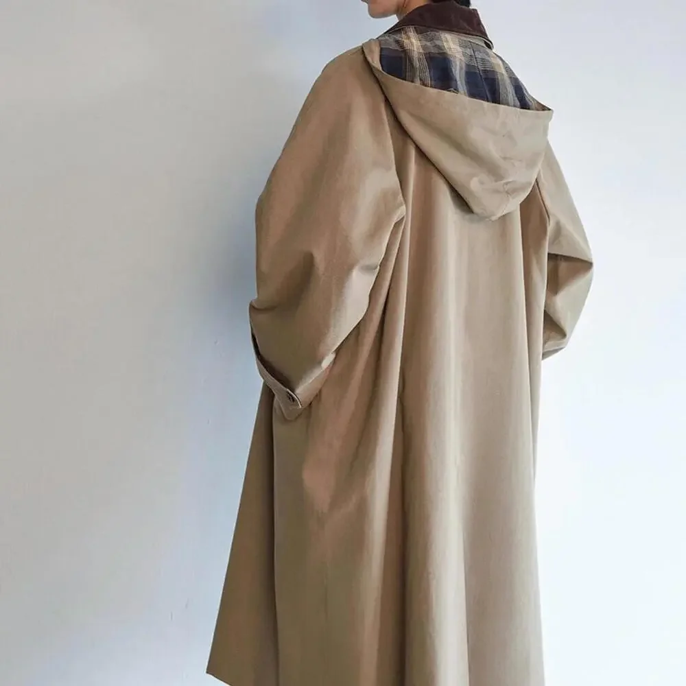 Pixie Market Tan Hooded Oversized Coat - Picture 2 of 8